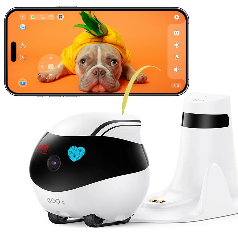 EBO Air FamilyBot | AI Pet Robot with 1080p Camera & Laser