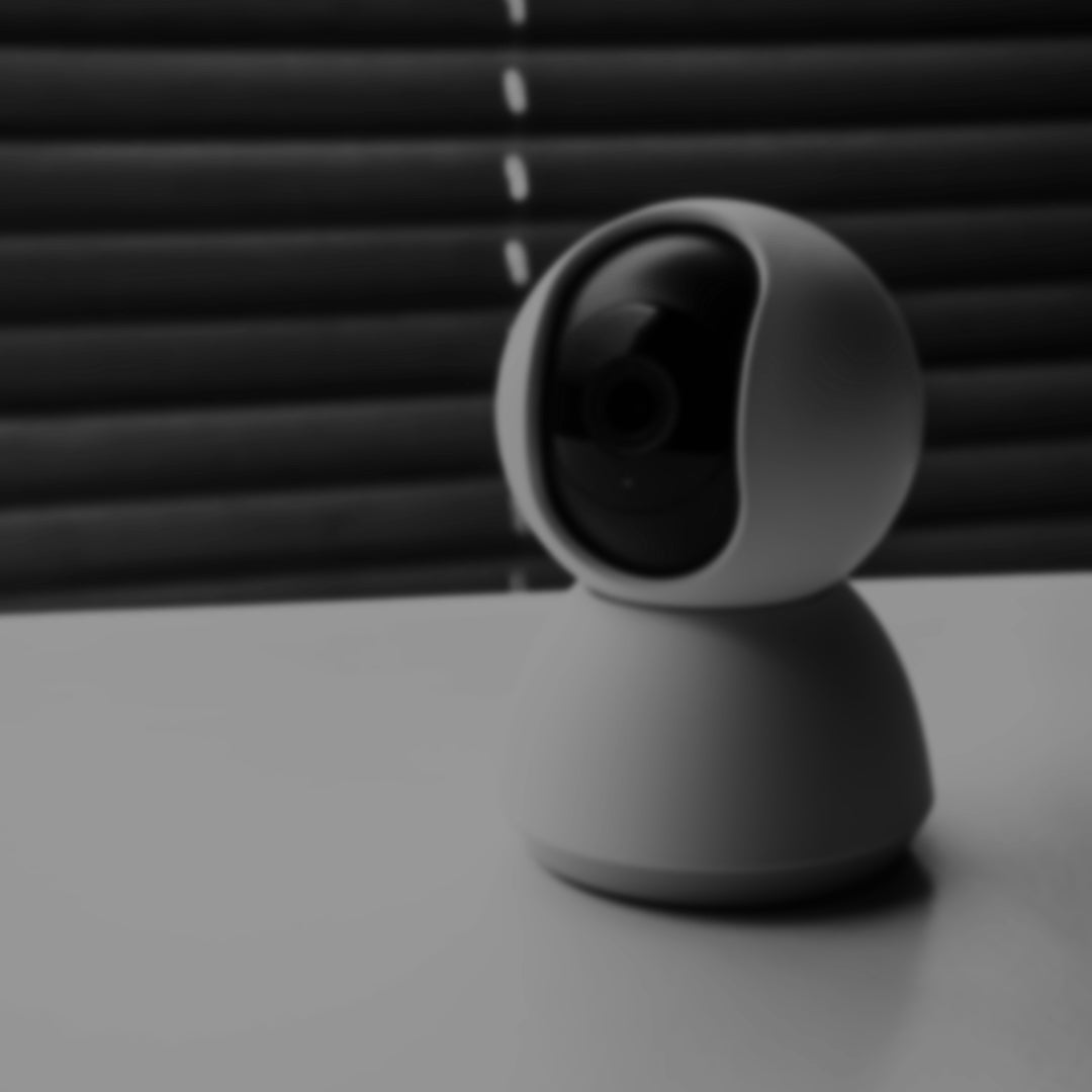 Fixed security camera with limited coverage and field of view, missing blind spots.